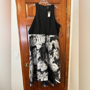 Black and White Floral Dress
